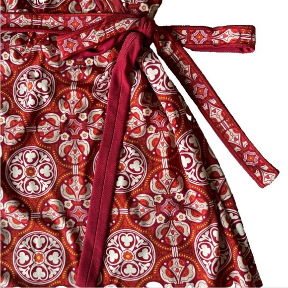 MAX STUDIO Women’s Sleeveless Tie-Waist Dress – Red & White, Size XS - Picture 4 of 12